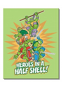 Affiche Murale En Métal Teenage Mutant Ninja Turtles TMNT - Tortues En Skate 40 x 31,5 CM